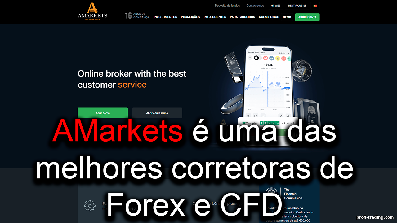 AMarkets é uma das melhores corretoras de Forex e CFD, operando desde 2007 e altamente avaliada entre os traders