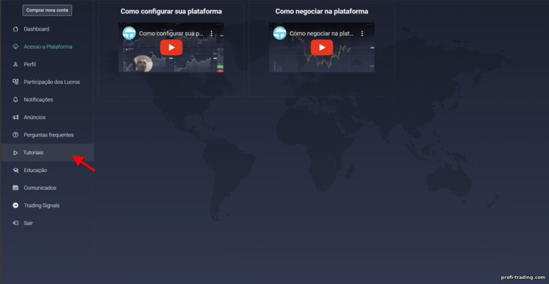 Vídeo sobre como trabalhar com a plataforma da corretora de prop tradi