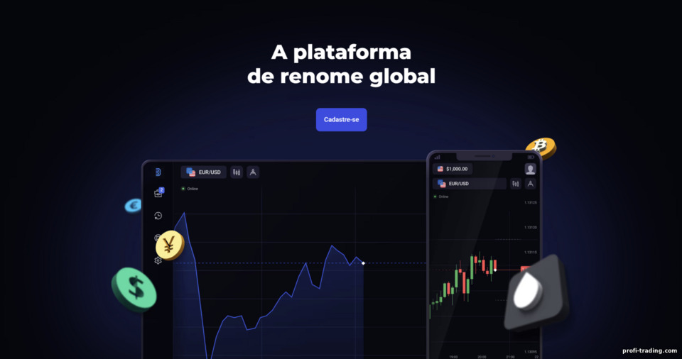 negociação na plataforma de negociação funcional da corretora Binolla