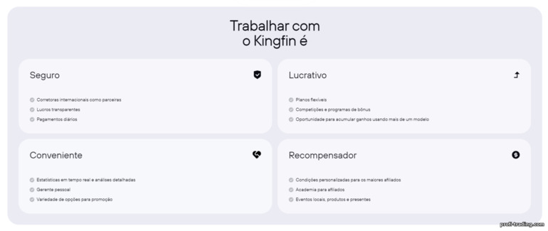 trabalhando com o programa de afiliados KingFin