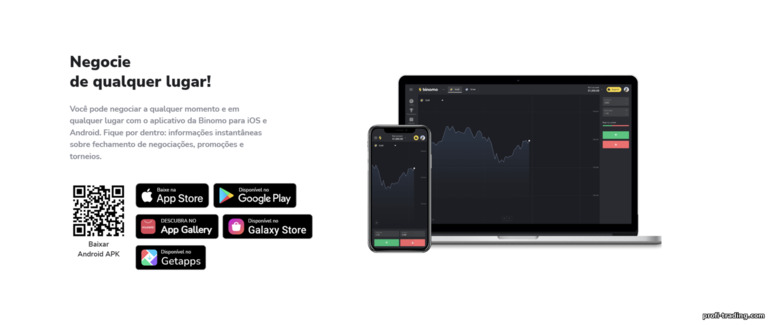 Plataformas de negociação de corretores Binomo