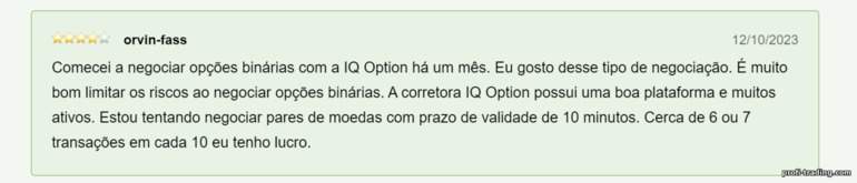 Avaliações de clientes e traders sobre a corretora IQ Option