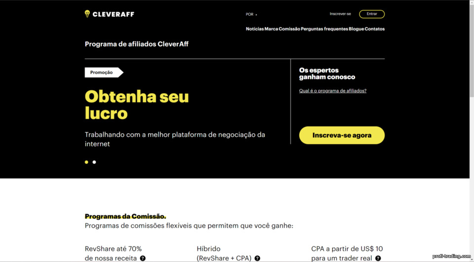 Site oficial do programa de afiliados do corretor Binarium Site oficial do programa de afiliados do corretor Binarium