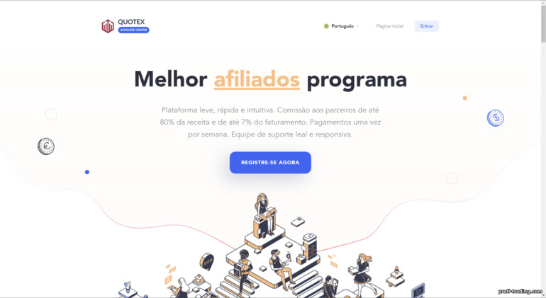 site oficial do programa de Partner Quotex