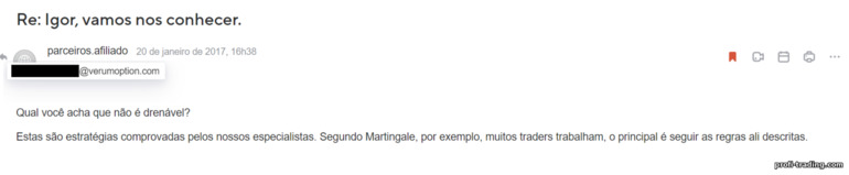 Opção Verum sobre o sistema Martingale