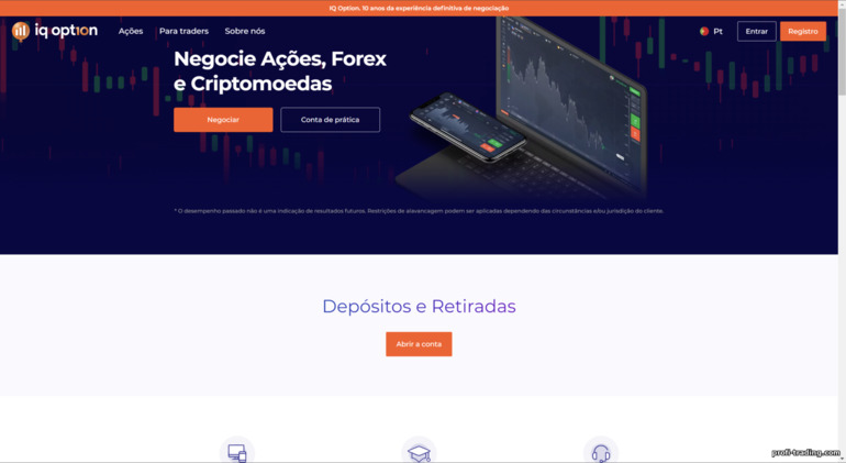 site oficial da corretora IQ Option