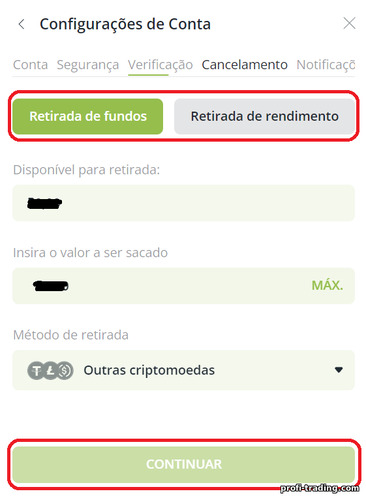 retirada de fundos do corretor de opções binárias RaceOption