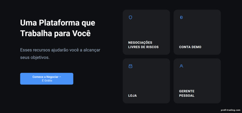 negociação de demonstração e transações sem risco com a corretora Olym