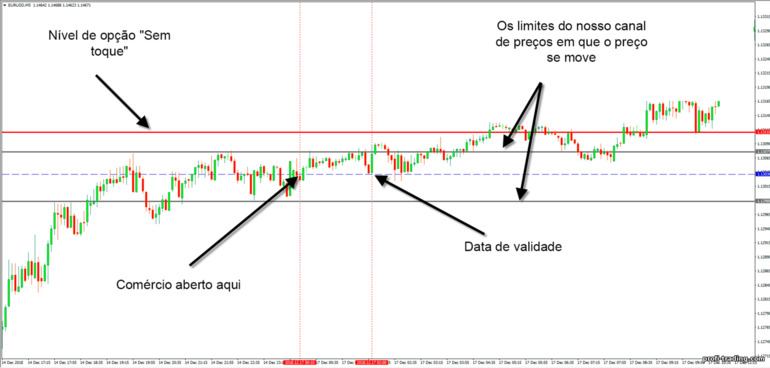 aplicação de opção binária sem toque na negociação