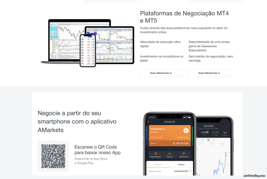 Plataformas de negociação de corretoras AMarkets Plataformas de negociação de corretoras AMarkets