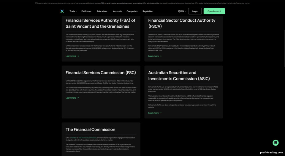 Regulação da corretora IUX