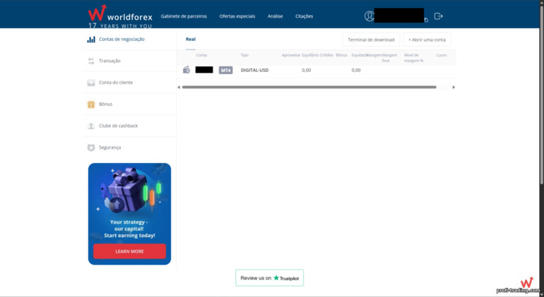 World Forex: conta de negociação World Forex: conta de negociação