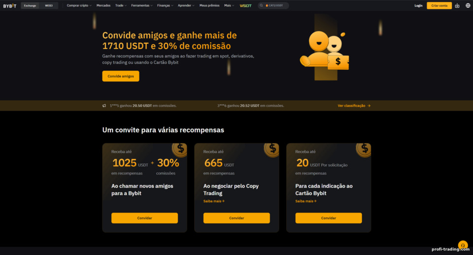 Programa de Indicação ByBit Programa de Indicação ByBit