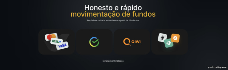 BinTrade: depósitos e saques