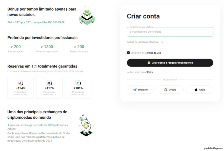 Formulário de Cadastro na KuCoin