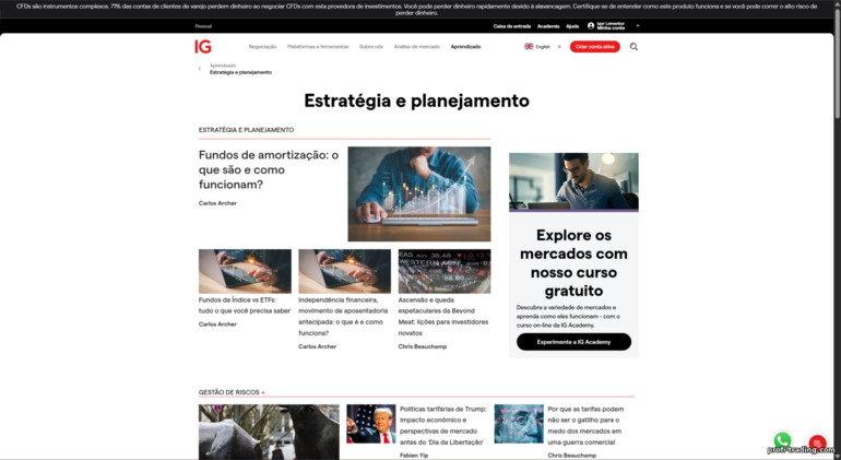 IG Markets: educação em trading IG Markets: educação em trading