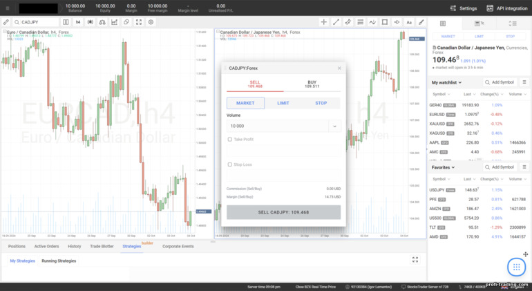 Plataforma Web do RoboForex