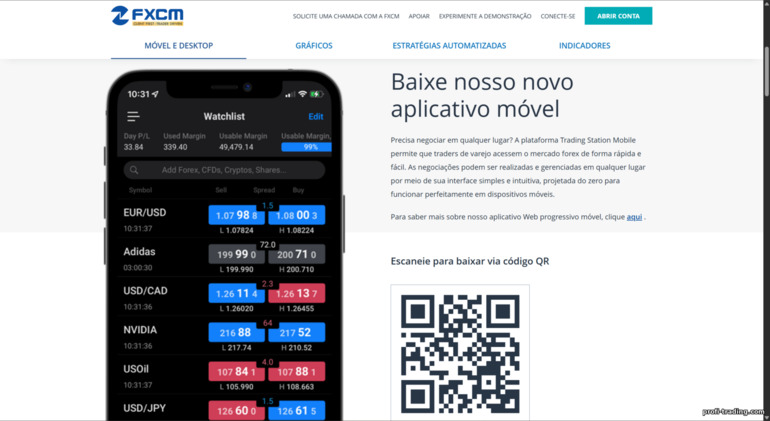 FXCM: app de trading móvel FXCM: app de trading móvel
