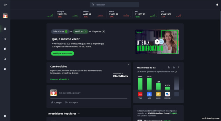 eToro: conta de negociação eToro: conta de negociação