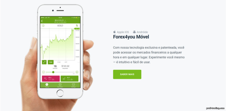 Forex4you: app móvel Forex4you: app móvel