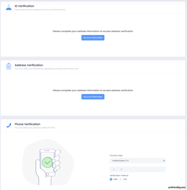 Verificação de conta na CapitalCore