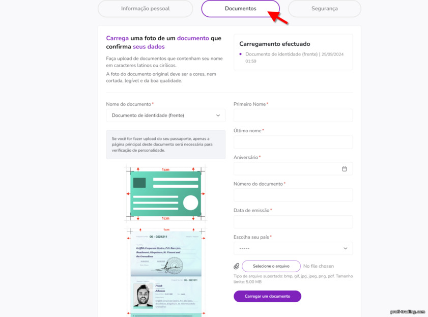 Verificação de Conta no GC Option
