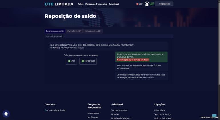 Como depositar na conta ute.limited Como depositar na conta ute.limited