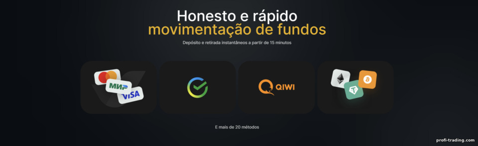 BinTrade: depósitos e saques BinTrade: depósitos e saques