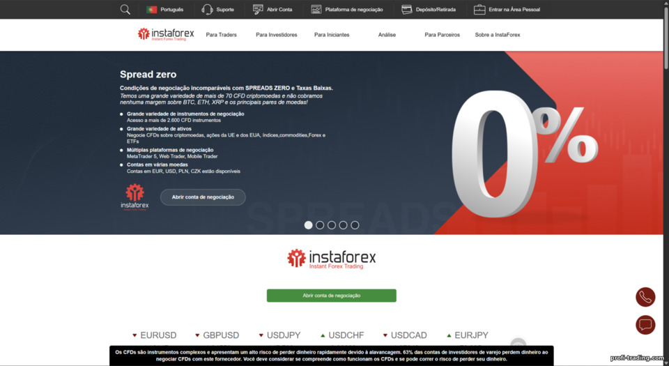 Site oficial da Instaforex Site oficial da Instaforex