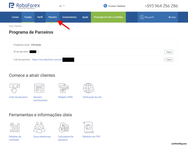 Programa de Parcerias do RoboForex