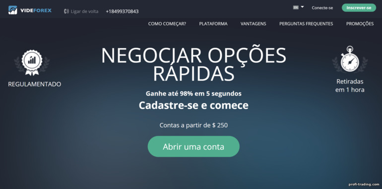 Site Oficial do Corretor VideForex