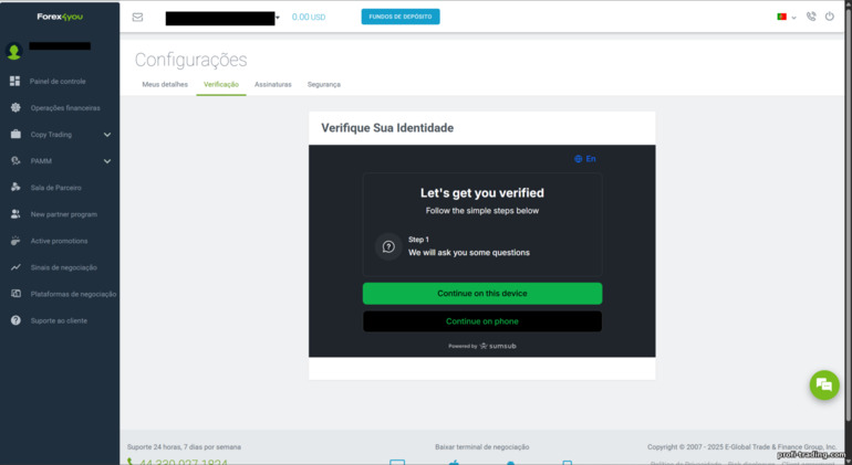 Forex4you: verificação de conta Forex4you: verificação de conta